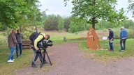 Kamerateam beim Filmen der Wandertrilogie