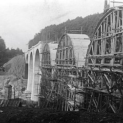 Bau der Bockbachtalbrücke