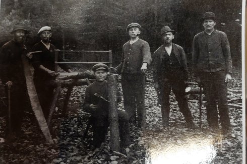 Holzfäller im Stumpfwald bei Ramsen