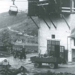 Seilbahn zum Werk Hagenburger in Eisenberg 1949