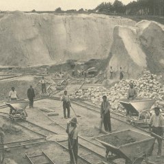 Klebsandabbau in Eisenberg 1904
