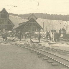 Klebsandwerke mit Schienennetz