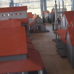 Modell der röm. Siedlung im Schutzbau am Vicus
