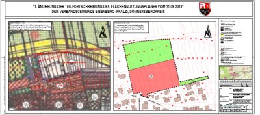 Planzeichnung des Flächennutzungsplanes 1. Änderung